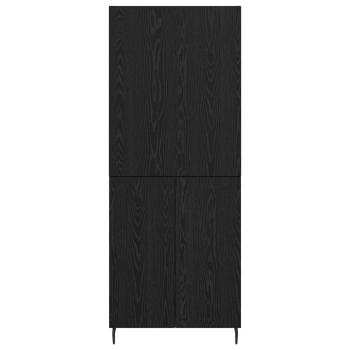 Highboard Schwarz Eichen-Optik 69,5 x 34 x 180 cm