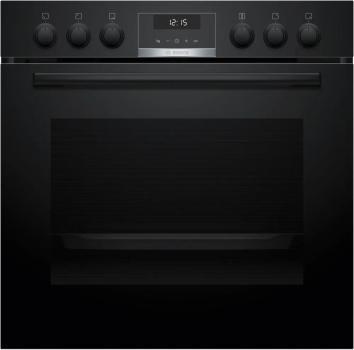 Bosch HND615LS67 EEK: A+ Einbau-Herd-Set mit Induktionskochfeld (HEB517BB4 + NIF645CB5E), 60 cm breit, 71 L, 3D-Heißluft, Hydrolytisch, Backwagen, Kindersicherung, Rahmen aufliegend, schwarz
