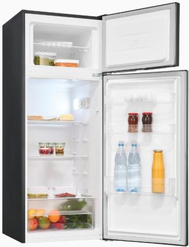 Exquisit KGC270-45-040D Kühl-Gefrierkombination, 54,5 cm breit, Kontrollaufkleber, Thermostat, inoxlook-az