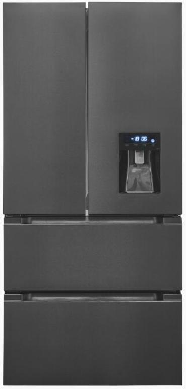 ARDEBO.de Exquisit FD490-160-WS-202E Stand Side-by-Side Kombination Frenchdoor, 83,6 cm breit, 506 L, NoFrost, Wasserspender, inoxlook-az