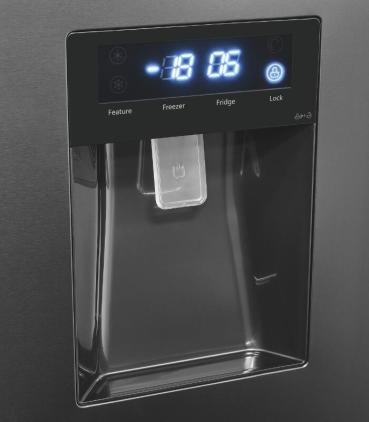 Exquisit FD490-160-WS-202E Stand Side-by-Side Kombination Frenchdoor, 83,6 cm breit, 506 L, NoFrost, Wasserspender, inoxlook-az