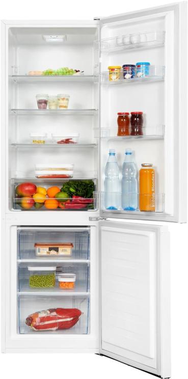 Exquisit KGC265-70-H-010D Stand Kühl-Gefrierkombination, 55 cm breit, 259 L, LED Beleuchtung, weiß