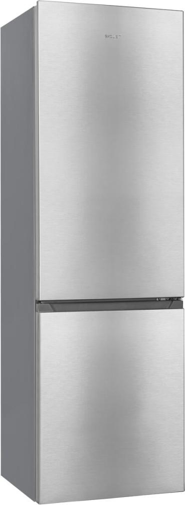 Exquisit KGC265-70-H-010D Stand Kühl-Gefrierkombination, 55 cm breit, 259 L, LED Beleuchtung, inoxlook