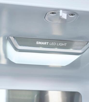 Exquisit MD425-150-040C Stand Kühl-Gefrierkombination, 79,5 cm breit, 421 L, NoFrost, ECO Funktion, inoxlook-az