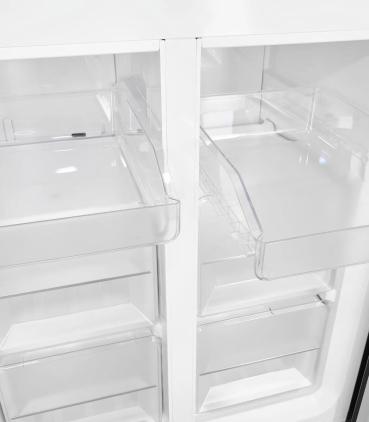 Exquisit MD425-150-040C Stand Kühl-Gefrierkombination, 79,5 cm breit, 421 L, NoFrost, ECO Funktion, inoxlook-az