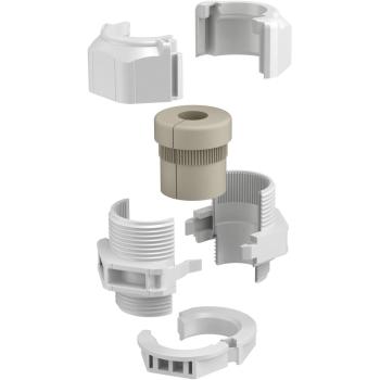 OBO Bettermann V-TEC TB25 09-11 Teilbare Kabelverschraubung Dichteinsatz 1 Kabel, lichtgrau (2024913)