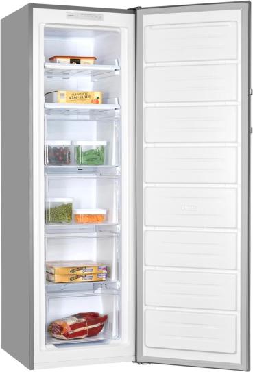 Exquisit GS271-NF-H-040E Stand Gefrierschrank, 56 cm breit, 194 L, NoFrost, inoxlook