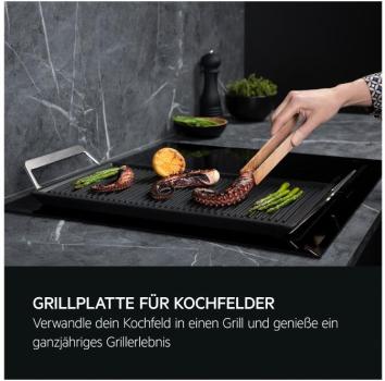 AEG A9HHPG11 Plancha Grill 2.0, Easy2Clean Plancha-Grillplatte, BxTxH: 46,6 x 25,3 x 4,6cm, für AEG Kochfelder mit Bridge-Funktion, schwarz (902986520)
