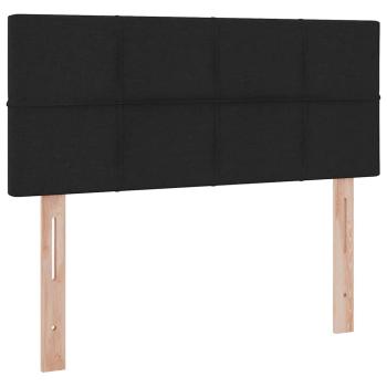 ARDEBO.de - Bett mit Stauraum und LED Schwarz 120 x 190 cm Polyester