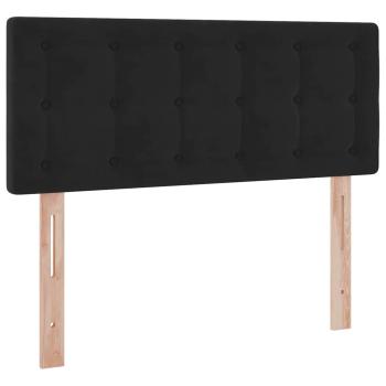 Bett mit Stauraum und LED Schwarz 120 x 190 cm Samt