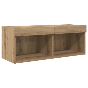 TV-Wandgeräte Wandmontiert 4 pcs Artisan-Eiche Holzwerkstoff