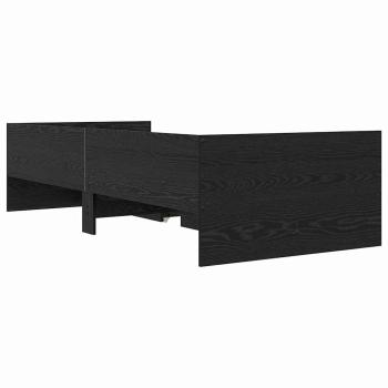 ARDEBO.de - Bettrahmen mit Schubladen Schwarz Eichen-Optik 90 x 200 cm