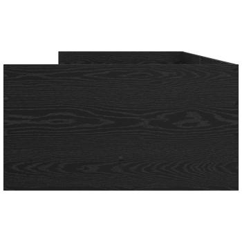 Bettrahmen mit Schubladen Schwarz Eichen-Optik 90 x 200 cm