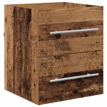 Waschbeckenschrank mit Schubladen Altholz 41 x 38,5 x 48 cm