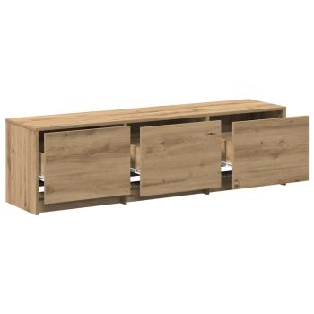 TV Schrank mit LEDs Kunsthandwerk Eiche 140 x 34 x 40 cm