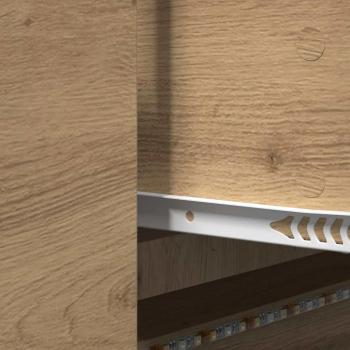 TV Schrank mit LEDs Kunsthandwerk Eiche 140 x 34 x 40 cm