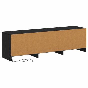 TV Schrank mit LEDs Schwarz Eichen-Optik 140 x 34 x 40 cm
