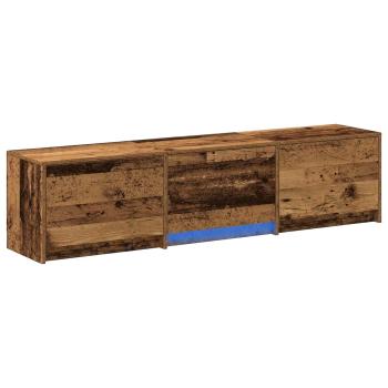 Fernsehschrank mit LED Altholz 165 x 34 x 40 cm Holzwerkstoff