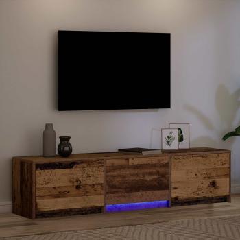Fernsehschrank mit LED Altholz 165 x 34 x 40 cm Holzwerkstoff