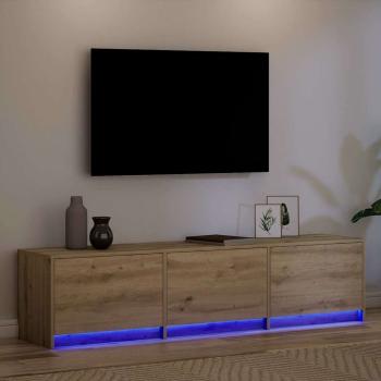 TV Schrank mit LEDs Kunsthandwerk Eiche 162 x 34 x 40 cm
