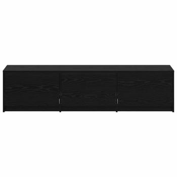 TV Schrank mit LEDs Schwarz Eichen-Optik 162 x 34 x 40 cm