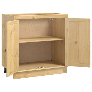 Schrank mit Regal Honig 80 x 46 x 81.5 cm Massives Kiefernholz