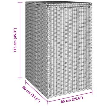 Mülltonnenbox Grau 65 x 80 x 115 cm Polyethylen
