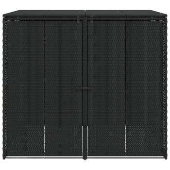 Mülltonnenbox 2 pcs Schwarz 65 x 80 x 115 cm Polyethylen