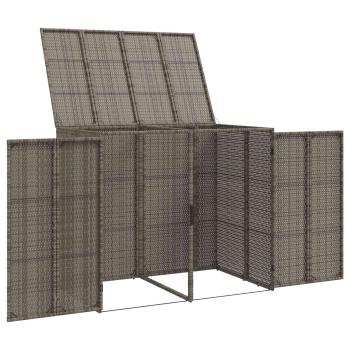 Mülltonnenbox 2 pcs Grau 65 x 80 x 115 cm Polyethylen