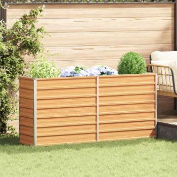 ARDEBO.de - Hochbeet Hellbraun 160 x 40 x 45 cm Verzinkter Stahl