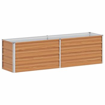 Hochbeet Hellbraun 160 x 40 x 45 cm Verzinkter Stahl