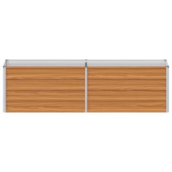 Hochbeet Hellbraun 160 x 40 x 45 cm Verzinkter Stahl