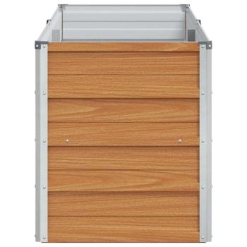 Hochbeet Hellbraun 160 x 40 x 45 cm Verzinkter Stahl