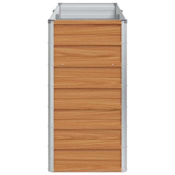 Hochbeet Hellbraun 160 x 40 x 77 cm Verzinkter Stahl