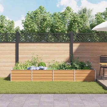Hochbeet Hellbraun 320 x 80 x 45 cm Verzinkter Stahl