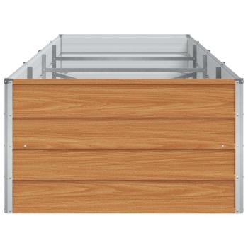 Hochbeet Hellbraun 320 x 80 x 45 cm Verzinkter Stahl