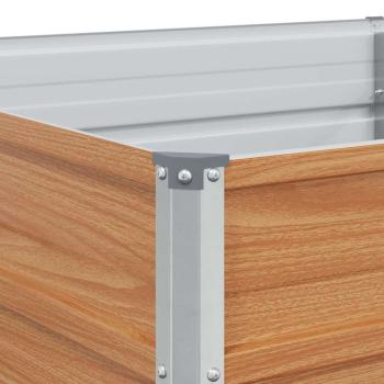 Hochbeet Hellbraun 320 x 80 x 45 cm Verzinkter Stahl