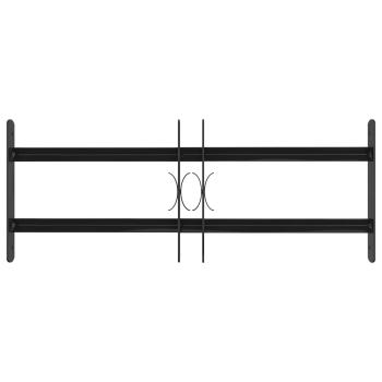 Fenstergitter Schwarz 76 x 30 cm Pulverbeschichteter Stahl