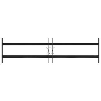 Fenstergitter Schwarz 115 x 30 cm Pulverbeschichteter Stahl