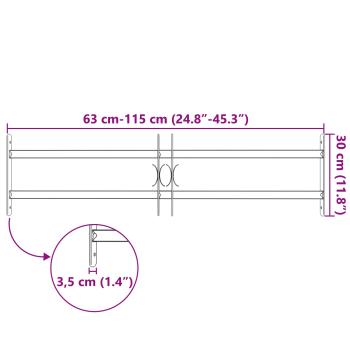 Fenstergitter Schwarz 115 x 30 cm Pulverbeschichteter Stahl