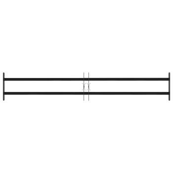 Fenstergitter Schwarz 176 x 30 cm Pulverbeschichteter Stahl