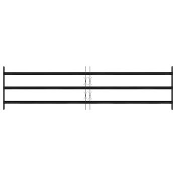 Fenstergitter Schwarz 174 x 45 cm Pulverbeschichteter Stahl
