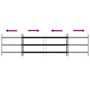 Fenstergitter Schwarz 174 x 45 cm Pulverbeschichteter Stahl