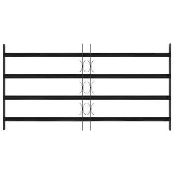 Fenstergitter Schwarz 115 x 60 cm Pulverbeschichteter Stahl