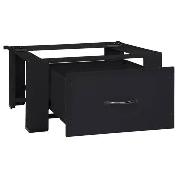 Waschmaschinen-Podest Schwarz 64 x 55 x 32,5 cm Stahl