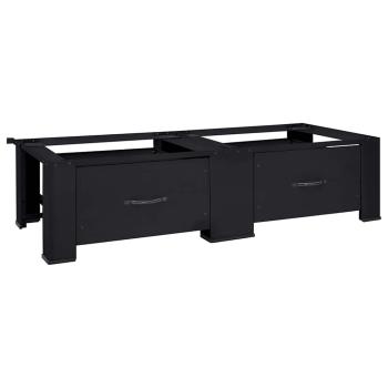 ARDEBO.de - Waschmaschinen-Podest 2 pcs Schwarz 64 x 55 x 32,5 cm Stahl
