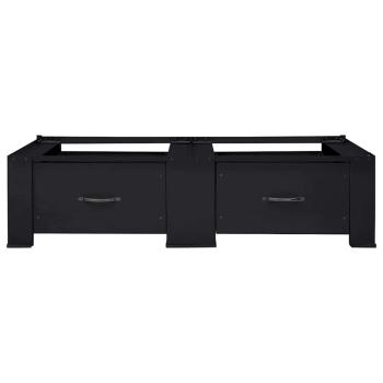 Waschmaschinen-Podest 2 pcs Schwarz 64 x 55 x 32,5 cm Stahl