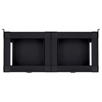 Waschmaschinen-Podest 2 pcs Schwarz 64 x 55 x 32,5 cm Stahl