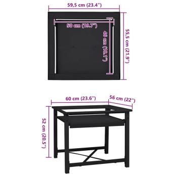 Waschmaschinen-Podest Schwarz 64 x 55 x 32,5 cm Stahl