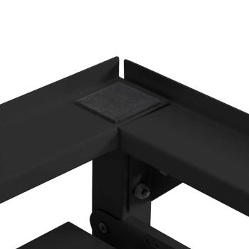 Waschmaschinen-Podest 2 pcs Schwarz 64 x 55 x 32,5 cm Stahl